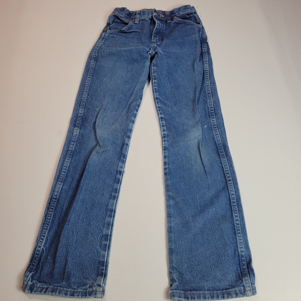 Wrangler Boys 12 Slim Classic Straight Leg Jeans Blue Medium Pocket Denim Pants